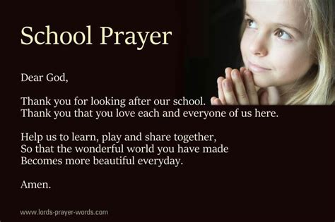 School Prayer - Prayers for Students and Teachers