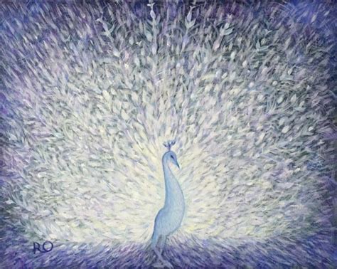 Painting "White peacock" | RO_Art_US | Online Gallery