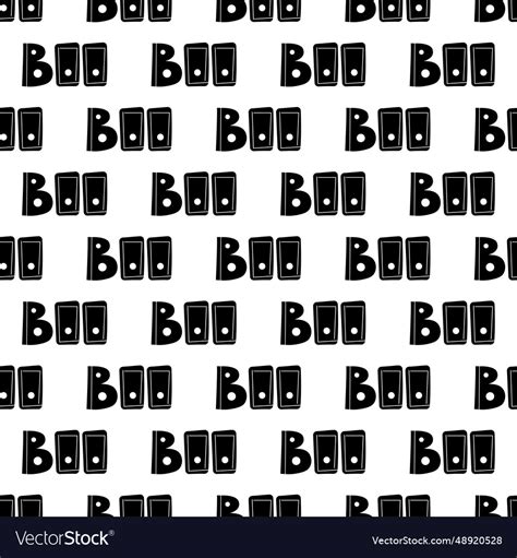 Seamless pattern with boo text for kids fabric Vector Image