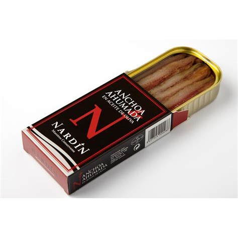 Smoked Anchovies in olive oil, 100g can | Nardín