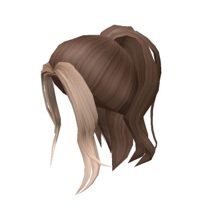 (3) Brunette & Blonde Messy Ponytail - Roblox | Messy ponytail, Black ...