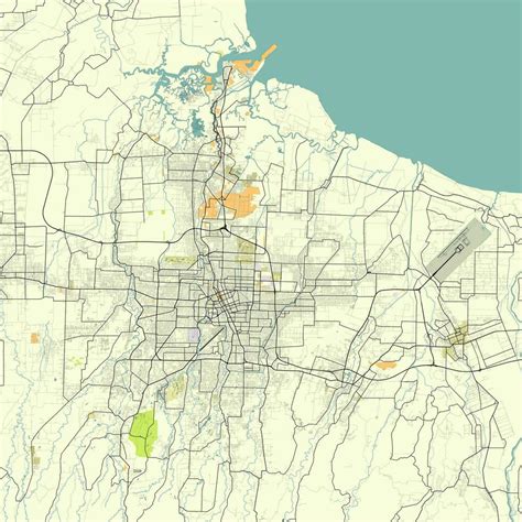 Map of Medan, Medan City, North Sumatra, Indonesia 29093983 Vector Art ...