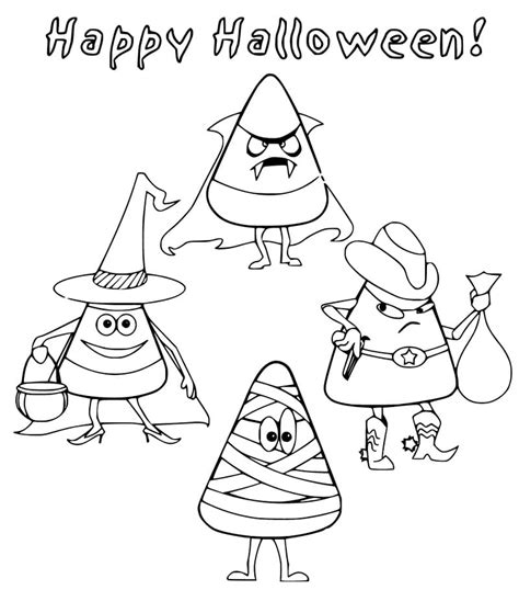 Halloween Candy Corn Coloring Pages