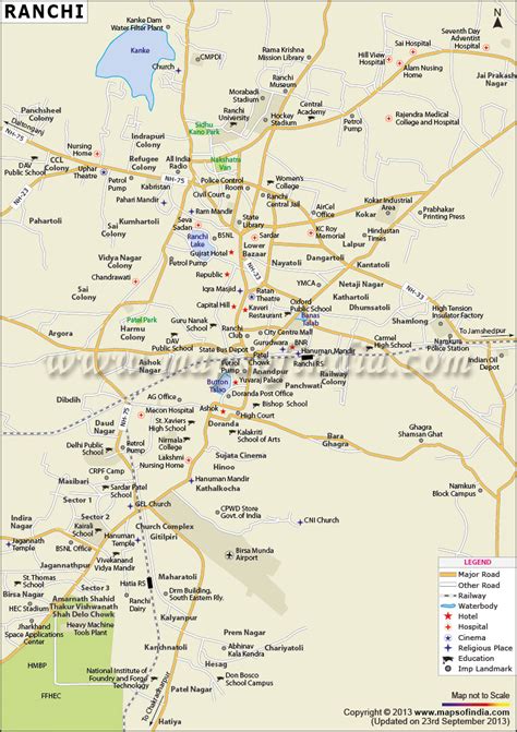 Satellite Map Of Ranchi - Baltimore Map