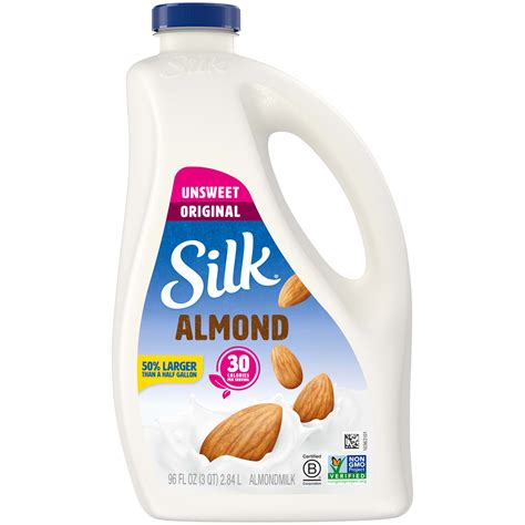 Silk Unsweetened Almond Milk, 96 Oz. - Walmart.com - Walmart.com