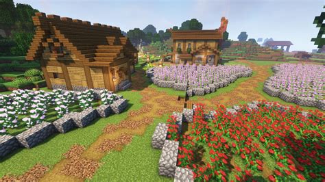 Apiary and Flower Farm from my Survival World : r/Minecraftbuilds