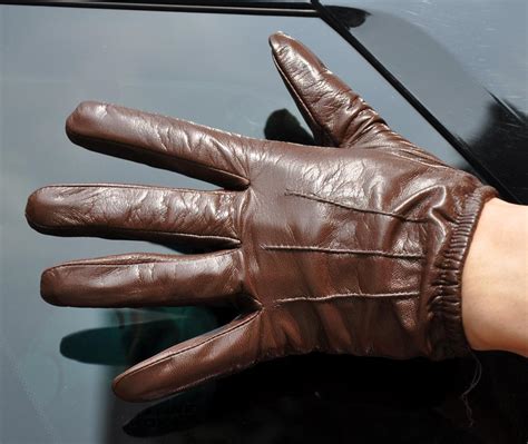 Men's Deluxe Genuine Leather Elastic Wrist Driving Gloves Silk Inside ...