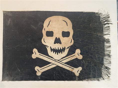 Skull and Crossbones Cotton Flag — Michael Hall Antiques