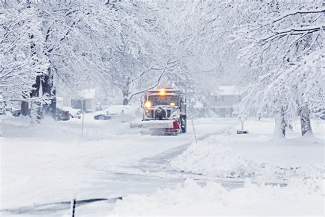 Snowplow Clearing Residential Street Blizzard Snow - Indiana Connection