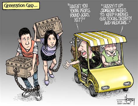 Generation Gap (political cartoon) : politics