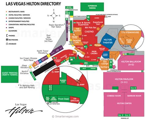 Hilton Hotel Property Map & Floor Plans - Las Vegas