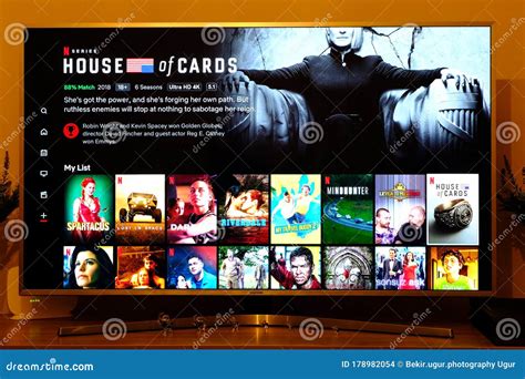 House of Cards - Netflix Television Screen with Popular Series Choice ...