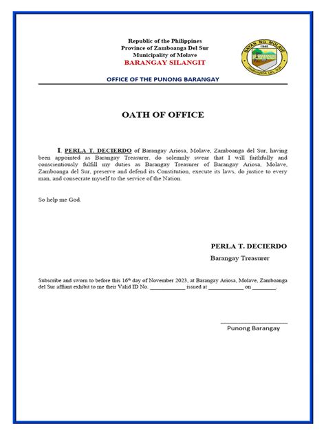 Oath of Office | PDF