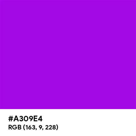 Spectrum Violet color hex code is #A309E4