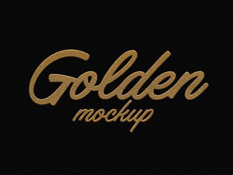 Design Crafts — Golden Text Mock-up Free Download