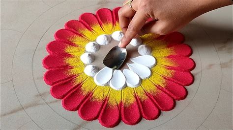 Easy & Simple Rangoli Designs For Deepavali | Diwali Rangoli ...