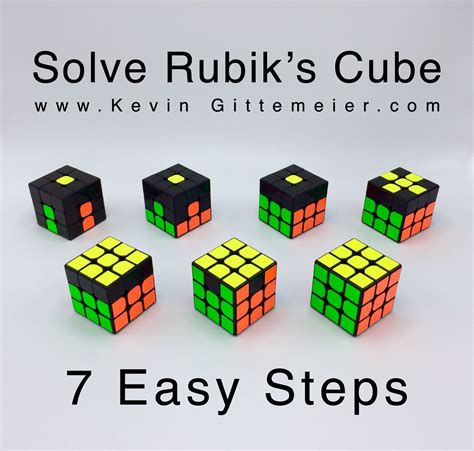 Solve Rubik's Cube 7 Easy Steps #3yoBeginnerMethod | Rubiks cube ...