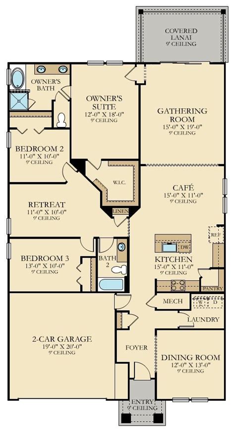 Lennar Pinehurst Floor Plan - floorplans.click