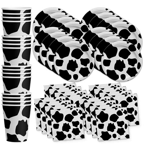 Cow Birthday Party Tableware Kit For 16 Guests | Cow birthday, Cow ...