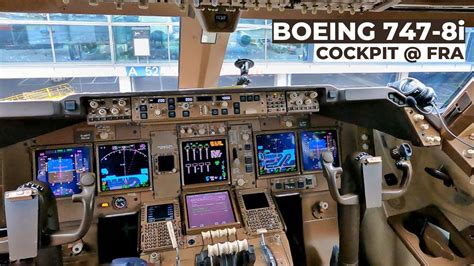 Lufthansa Boeing 747-8i Cockpit at Frankfurt Airport | Pre-Flight ...