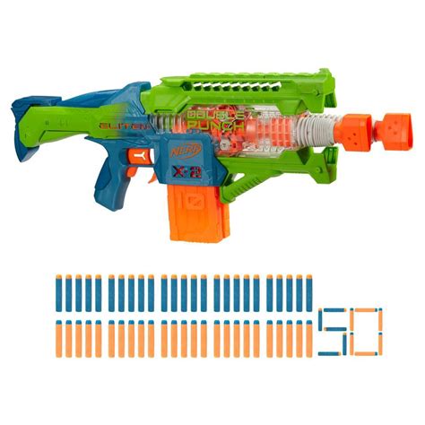 Nerf Elite 2.0 Double Punch Dart Blaster, 50 Nerf Elite Darts, 2x 10 ...