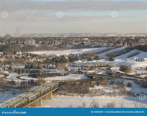 Edmonton River Valley stock photo. Image of winter, structure - 4283430