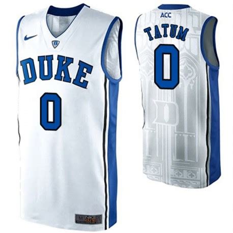 Jayson Tatum 2017 NCAA Duke Blue Devils # 0 Weiß Basketball Trikot ...