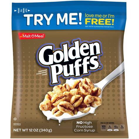 Malt-O-Meal® Golden Puffs® Sweetened Puffed Wheat Cereal 12 oz. Bag ...