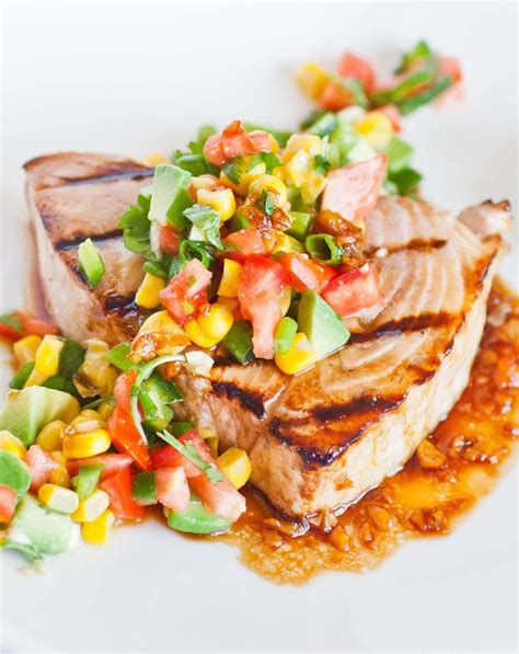 Grilled Garlic Swordfish with Cilantro-Mango Dressing - Tatyanas ...