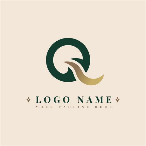 Simple Minimalist Luxury Letter Q Logo Vector. 8249793 Vector Art at ...