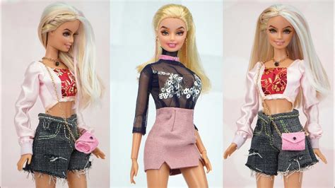 DIY - How to Make Amazing Street Style Outfits For Barbie Dolls ...