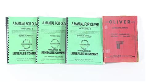 Oliver Manuals Lot Of 4 | L47 | Davenport 2016