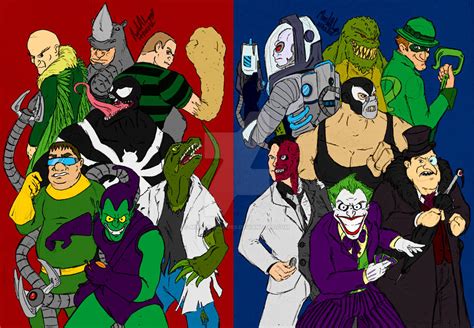 Spider-man vs. Batman (Villains) by Murilo-A-Lopes on DeviantArt