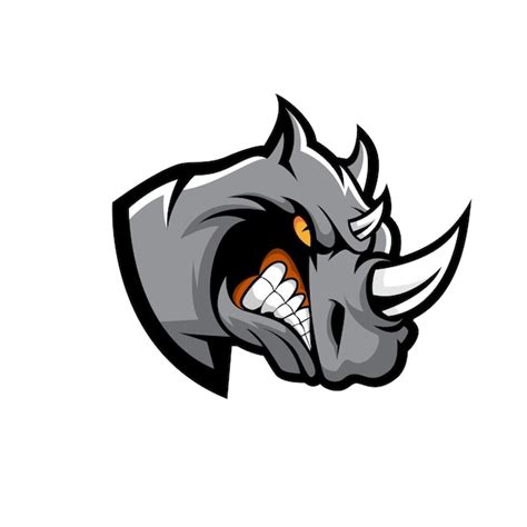 Premium Vector | Rhino Mascot Logo Vector Design