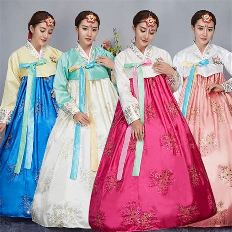 New Luxury Traditional Korean Hanbok Ethnic Long Sleeve Korean Clothing ...