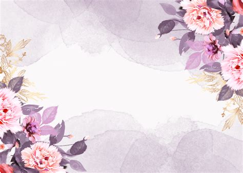 Floral Purple Watercolor Background, Desktop Wallpaper, Purple, Flowers ...