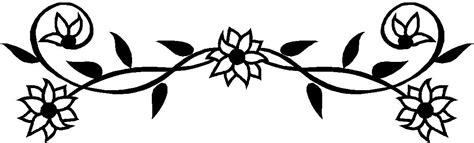 Free Flower Border Clip Art Black And White, Download Free Flower ...