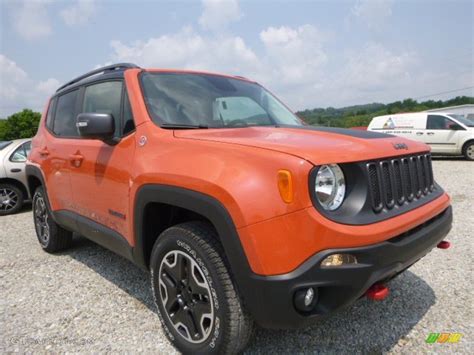 Omaha Orange 2015 Jeep Renegade Trailhawk 4x4 Exterior Photo #105326492 ...