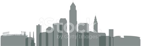 Cleveland Skyline Silhouette Stock Photo | Royalty-Free | FreeImages