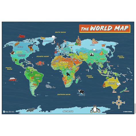 Kids Laminated World Map Poster At Kids World Map Images And Pho ...