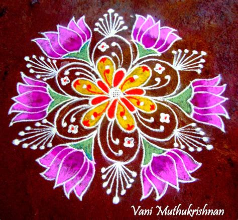 My Kolam: Lotus camp | Free hand rangoli design, Rangoli designs flower ...