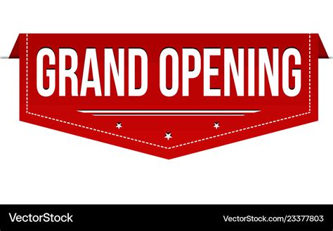 Grand opening banner design Royalty Free Vector Image