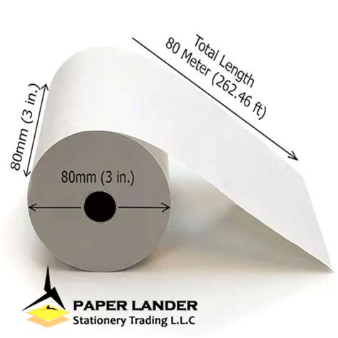 Thermal roll 57*37mm-45(gsm)(Box) - Paper Lander Stationery