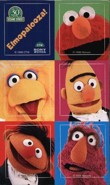 Sesame Street Elmopalooza Movie and Television Advertising Postcard