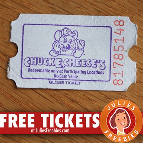 Free Tickets at Chuck E. Cheese - Julie's Freebies