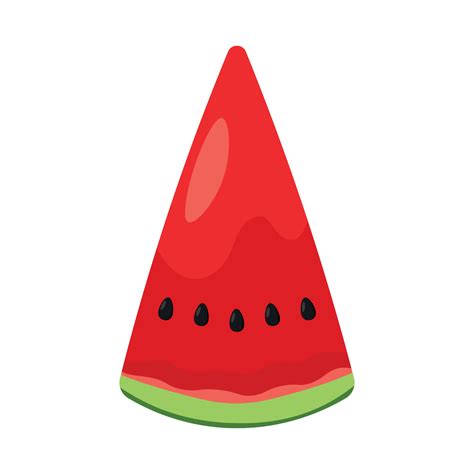 Watermelon Slice Icon Clipart Fruits in Cute Cartoon Animated Vector ...