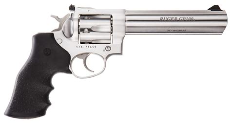 Ruger GP100 Stainless 6" 357 Magnum Revolver, Stainless Steel, 6Rd, 6 ...