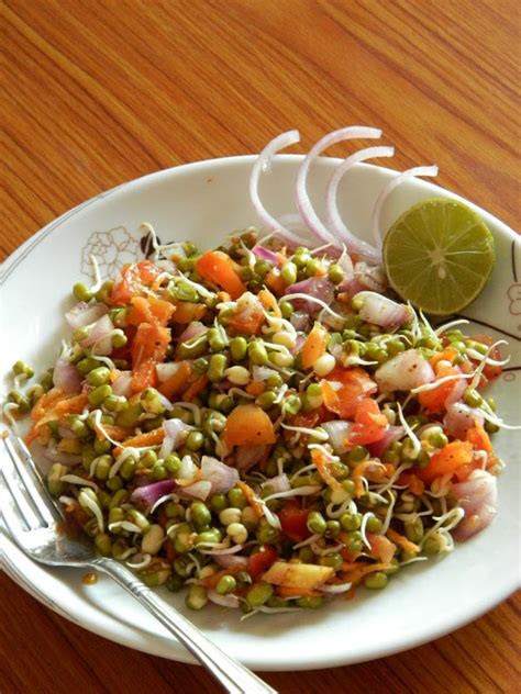 Healthy Sprouted Mung Bean Salad Recipe - Blend with Spices