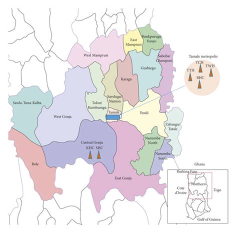 Map of Ghana showing the study area Tamale and neighbouring communities ...