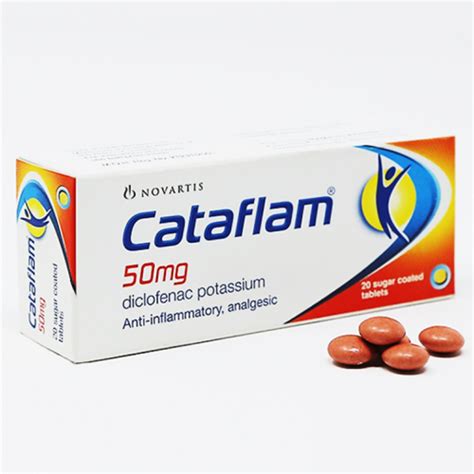 CATAFLAM 50 MG ( DICLOFENAC POTASSIUM ) 20 SUGAR-COATED TABLETS